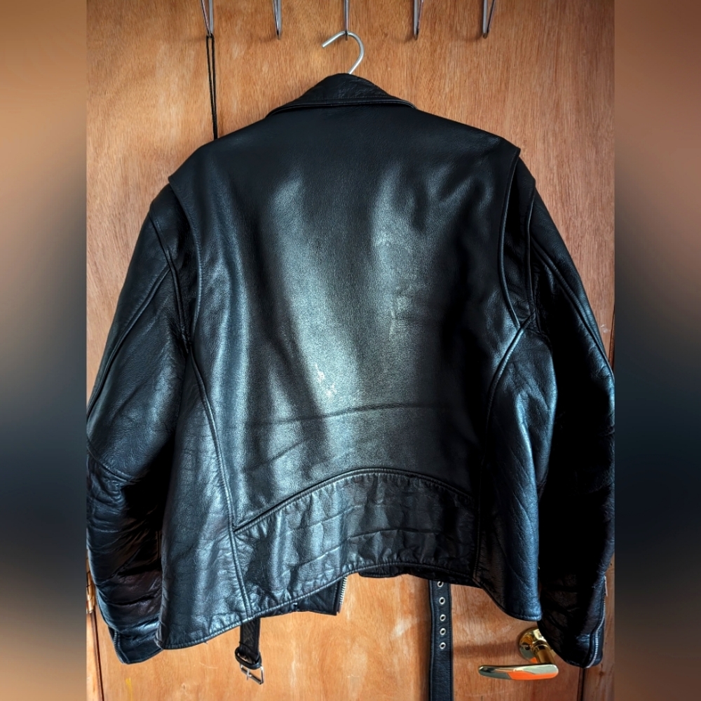 Leather Motorcycle Jacket - Picture 2 of 2